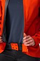 CASTELLI Kolesarski vodo odporen dežni plašč - COMMUTER W REFLEX - oranžna/rdeča