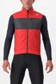 CASTELLI Kolesarski brezrokavnik - UNLIMITED PUFFY - rdeča/siva
