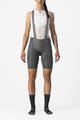 CASTELLI Kolesarske kratke hlače z naramnicami - FREE AERO RC W - siva
