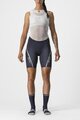 CASTELLI Kolesarske kratke hlače brez naramnic - VELOCISSIMA 3 - modra/srebrna