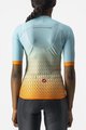 CASTELLI Kolesarski dres s kratkimi rokavi - CLIMBER'S 2.0 W - svetlo modra/oranžna