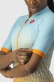 CASTELLI Kolesarski dres s kratkimi rokavi - CLIMBER'S 2.0 W - svetlo modra/oranžna