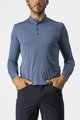 CASTELLI Kolesarska  majica z dolgimi rokavi - TECH 2 HENLEY - modra