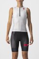 CASTELLI Kolesarski dres brez rokavov - FREE W TRI - bela