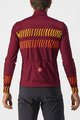 CASTELLI Kolesarski dres z dolgimi rokavi poletni - UNLIMITED THERMAL - bordo