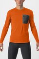 CASTELLI Kolesarski dres z dolgimi rokavi zimski - UNLIMITED MERINO - oranžna