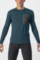 CASTELLI Kolesarski dres z dolgimi rokavi zimski - UNLIMITED MERINO - modra/zelena