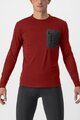 CASTELLI Kolesarski dres z dolgimi rokavi zimski - UNLIMITED MERINO - rdeča