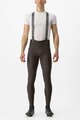 CASTELLI Kolesarske dolge hlače z naramnicami - FREE AERO RC - rjava