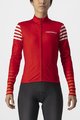CASTELLI Kolesarski dres z dolgimi rokavi zimski - AUTUNNO - rdeča