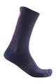 CASTELLI Kolesarske klasične nogavice - RACING STRIPE 18 - modra