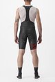 CASTELLI Kolesarske kratke hlače z naramnicami - FREE AERO RC KIT - črna/rdeča
