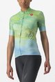 CASTELLI Kolesarski dres s kratkimi rokavi - MARMO - svetlo modra/svetlo zelena