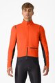 CASTELLI Kolesarska  podaljšana jakna - ALPHA DOPPIO ROS - oranžna
