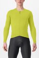 CASTELLI Kolesarski dres z dolgimi rokavi zimski - FLY LS - rumena