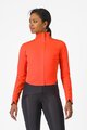 CASTELLI Kolesarska  podaljšana jakna - ALPHA DOPPIO ROS W - oranžna