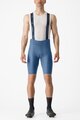 CASTELLI Kolesarske kratke hlače z naramnicami - ESPRESSO - modra