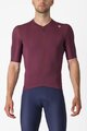 CASTELLI Kolesarski dres s kratkimi rokavi - ESPRESSO - bordo