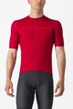 CASTELLI Kolesarski dres s kratkimi rokavi - rdeča