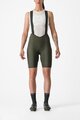 CASTELLI Kolesarske kratke hlače z naramnicami - ESPRESSO W DT - zelena