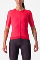 CASTELLI Kolesarski dres s kratkimi rokavi - AERO PRO 7.0 W - rožnata