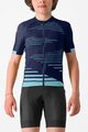 CASTELLI Kolesarski dres s kratkimi rokavi - AERO KID - modra