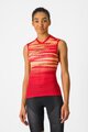 CASTELLI Kolesarski dres brez rokavov - INSIDER 2 W - rdeča