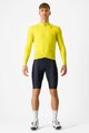 CASTELLI Kolesarski dres z dolgimi rokavi zimski - AERO RACE - rumena