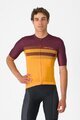 CASTELLI Kolesarski dres s kratkimi rokavi - SIMBOLO - rumena/bordo