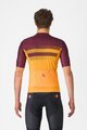 CASTELLI Kolesarski dres s kratkimi rokavi - SIMBOLO - rumena/bordo