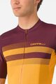 CASTELLI Kolesarski dres s kratkimi rokavi - SIMBOLO - rumena/bordo