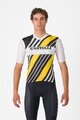 CASTELLI Kolesarski dres s kratkimi rokavi - HERITAGE - črna/bela/rumena