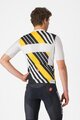 CASTELLI Kolesarski dres s kratkimi rokavi - HERITAGE - črna/bela/rumena
