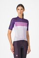 CASTELLI Kolesarski dres s kratkimi rokavi - ELEGANTE - vijolična/rožnata/bela