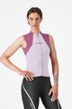 CASTELLI Kolesarski dres brez rokavov - SOLE - vijolična/bela
