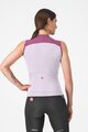CASTELLI Kolesarski dres brez rokavov - SOLE - vijolična/bela
