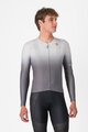 CASTELLI Kolesarski dres z dolgimi rokavi poletni - UPF LONG - srebrna/siva