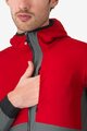 CASTELLI Kolesarska  vetru odporna jakna - FLY UNLTD - rdeča/siva