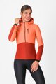 CASTELLI Kolesarska  podaljšana jakna - UNLIMITED W - oranžna/rdeča