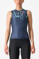 CASTELLI Kolesarski dres brez rokavov - FREE W TRI - modra/turkizna