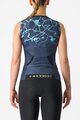 CASTELLI Kolesarski dres brez rokavov - FREE W TRI - modra/turkizna