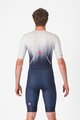 CASTELLI Kolesarski kombinezon - CORE TRI SUIT SHORT SLEEVE - modra/bela