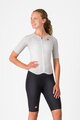 CASTELLI Kolesarski kombinezon - FREE SANREMO 3 W SUIT SHORT SLEEVE - bela/srebrna/črna
