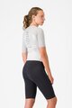 CASTELLI Kolesarski kombinezon - FREE SANREMO 3 W SUIT SHORT SLEEVE - bela/srebrna/črna