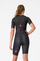 CASTELLI Kolesarski kombinezon - CORE TRI W SUIT SHORT SLEEVE - črna