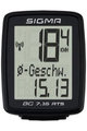 SIGMA SPORT tahometer za kolo - BC 7.16 ATS TOPLINE 016 - črna