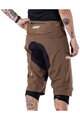 LEATT Kolesarske kratke hlače brez naramnic - MTB ENDURO 3.0 - rjava