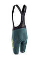 LEATT Kolesarske kratke hlače z naramnicami - BIB MTB ENDURANCE 6.0 - zelena