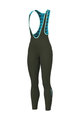 ALÉ Kolesarske dolge hlače z naramnicami - K-ATMO 2.0 KLIMATIK - zelena