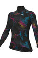 ALÉ Kolesarski dres z dolgimi rokavi zimski - CHIOS SOLID - črna/večbarvno/siva
